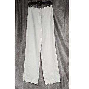 Wilfred Aritzia Wide Leg High Rise Pants Linen Tencel Blend White Women's Sz  8